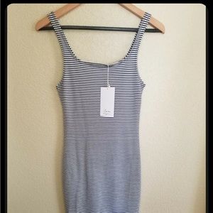 Zara Striped Midi Tank Dress Size Large
